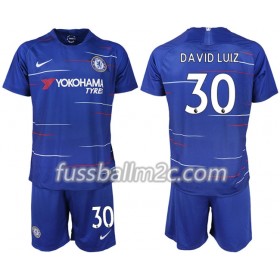 Fußballtrikots Chelsea DAVID LUIZ 30 Kinder Heim Trikotsatz 2018-2019
